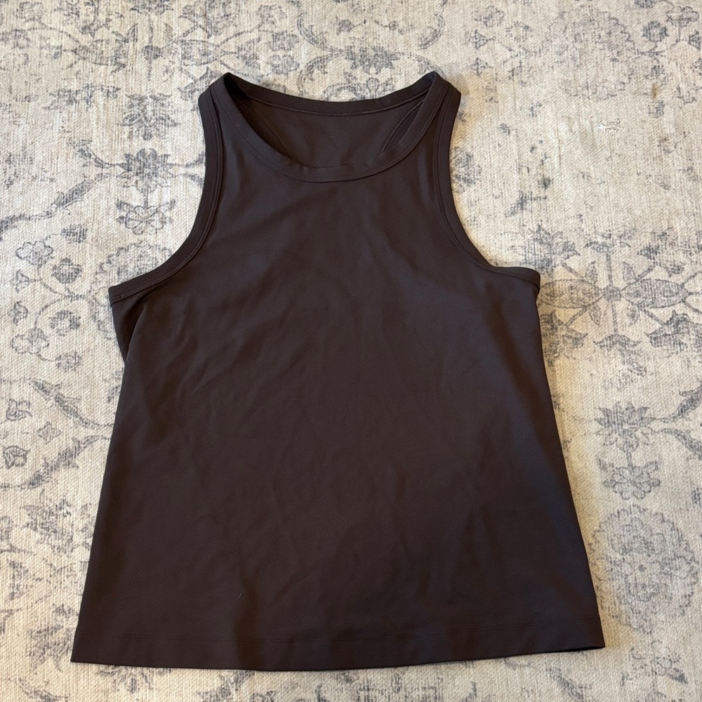 Lululemon Women’s Align Waist Length Racerback Tank Top - size 10 - espresso